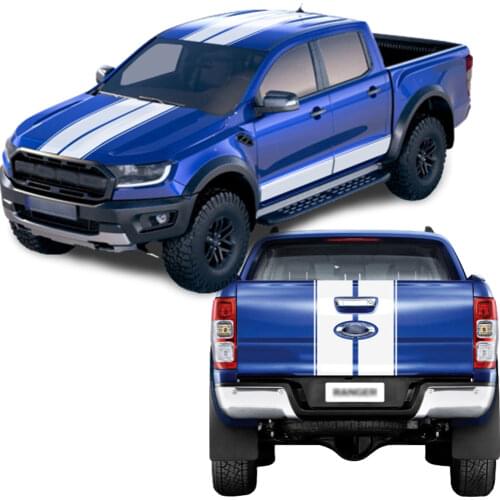 Fit For Ford Ranger 2015 2016 2017 2018 Car Stickers 5 Pieces Hood Side Door Roof Back door stripe graphic Vinyl Cool Car Decals