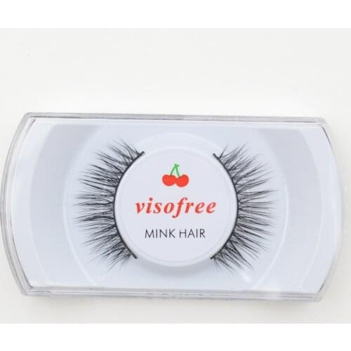 Visofree Mink Hair Eylashes Handmade Long Thick Cross False Eyelashes Makeup Eye Lashes Extension #010