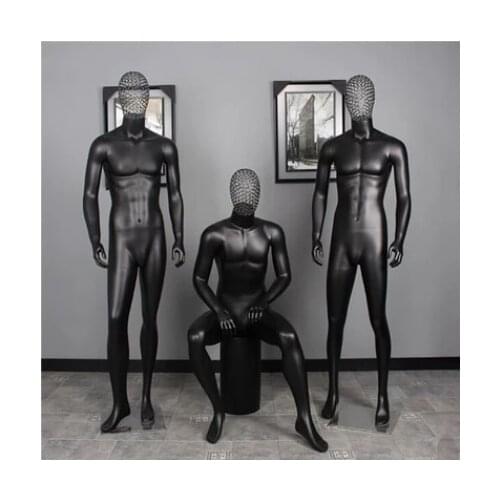 High Quality Fashion Men Model Full Body Black Male Mannequin Factory Direct Sell