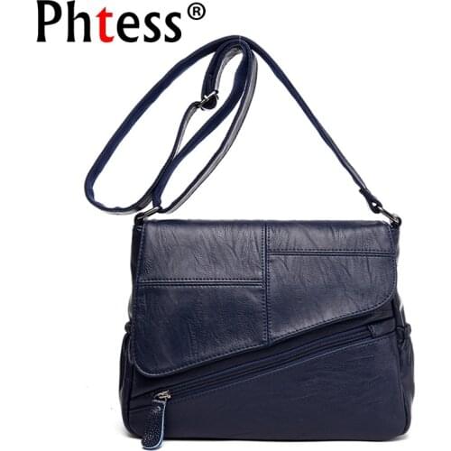 2019 Women Leather Handbags Luxury Brand Bag Shoulder Female Ladies Hand Bags Crossbody Women Messenger Bags Handbags Sac a Main