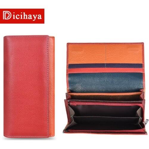 Women Wallet Luxury Brand Genuine Leather Long Female Clutch Wallet High Capacity Ladies Purse Design Money Bag For Dollar Price