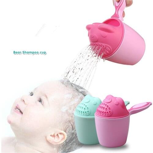 1PC Baby Spoon Shower Bath Water Swimming Bailer Shampoo Cup Childrens Products Bathroom Children Bath Accessories L*5