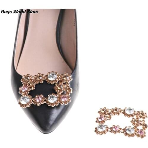 1PCS Fashion Rhinestone Shoes Buckle Elegant Shoe Clips For Shoe Decorations For Women Girl Bridal Shoes Buckle