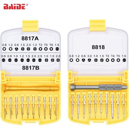 11 in 1 Precision Multipurpose Screwdrivers With 1.2 Pentalobe 1.0 Phillips 0.6 Slotted 0.8 Slot Type screwdriver 3.0 Y T2 T4 T5