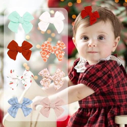 8pcs Love Wings Card Set Hairpin Childrens Hair Clip Set PU Velvet Cotton Linen Girls Bow Hairpin acessorios de cabelo