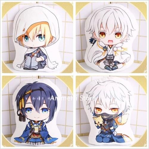 Anime Touken Ranbu Online Mikazuki Munechika Tsurumaru Kuninaga Yamanbagiri Kunihiro Figure Pillow Cosplay Toy Soft Plush Doll