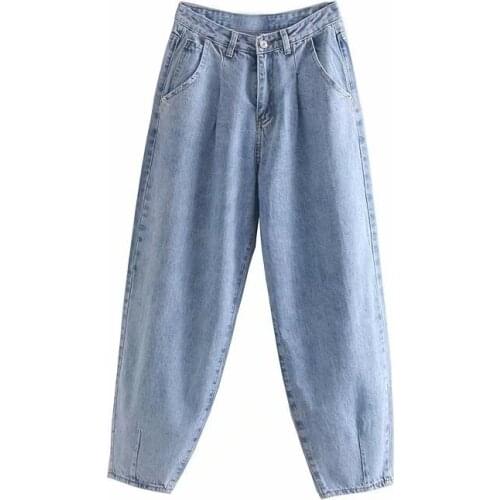 Women Harem Denim Jeans Pants Ladies Casual Bottoms Female Trousers Autumn Winter High Waist Trousers