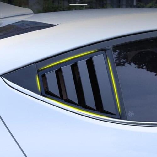 CEYUSOT FOR NEW Elantrat Car Styling 2PCS ABS Plastic Rear Window Triangle Shutters Cover Trim Hyundai Elantrat Spoiler 2016-20