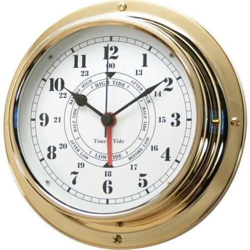 Nautical Brass Case Navigation Porthole Tide Clocks sailing items