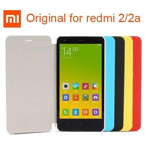 100% Original Xiaomi Redmi 2 2A Leather Case Cover Flip case luxury material genuine xiaomi brand