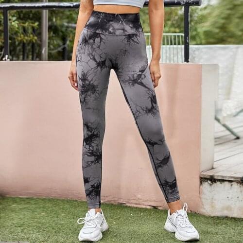 Fitness Pants Womens High Waisted Hips And Abdomen European And American Running Training Leggings Sexy Shaping Outer Yoga Pants