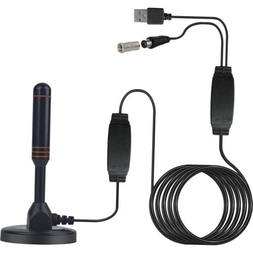 Indoor Digital Long 200 Miles Range Supports 4K 1080P TV Antenna ATSC/DMB-T/ISDB-T for Tuner VHF/UHF Local Channels