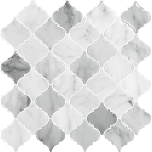 EasyTiles Waterproof Wall Tiles Cafe Decorative Backsplash Self-Adhesive Anti-Mould Wall Sticker Wallpaper-1 Sheet(12"x12"