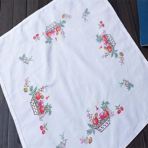 2021 Hot Handmade Cross Stitch Table Place Mat Pad Cloth Pot Cup Holder Pan Coaster Christmas Wedding Dining Kitchen Decorate