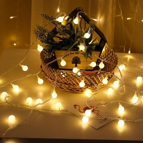 MIMFLAME 1.5M 3M 6M Garland Lights LED String Ball Holiday lighting Waterproof For Christmas Tree Wedding Home Indoor Decoration