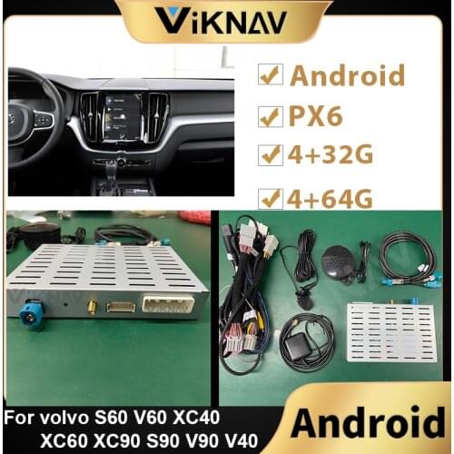 Tesla Style Android Car PX6 Video Interface Multimedia player For volvo S60 V60 XC40 XC60 XC90 S90 V90 V40 Car Radio decoding