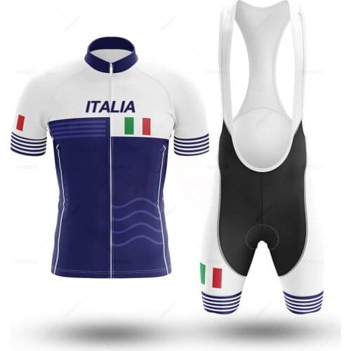 New Breathable Anti-UV Summer Italy Team Cycling Jersey Set Breathable Sport Mtb Bicycle Jerseys Mens Cycling Clothing Maillot