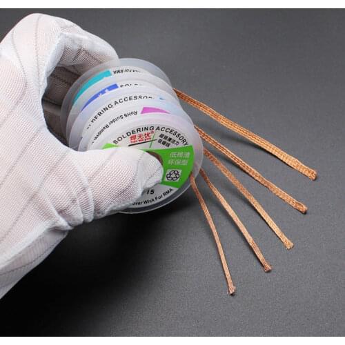 100pcs/10pcs 1515/2015/2515/3015/3515 1.5M Desoldering Braid Solder Remover Wick Wire Repair Tool