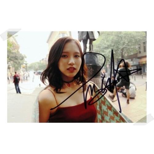 Signed TWICE MINA autographed photo LIKEY Twicetagram 6 inches free shipping K-POP 112017