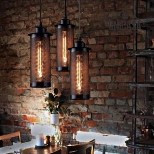 Industrial Style Retro Single Head Pendant Lights Restaurant Bar Cafe Metal Creative Vintage LED Edison Hanging Lamp