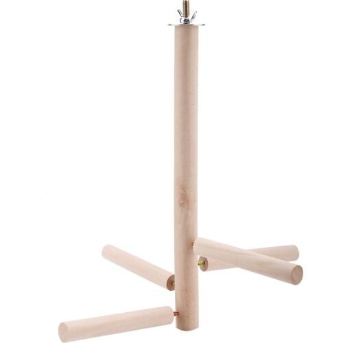 Parrot Birds Perches Cage Stand Toy Wooden Activity Branches Climbing Stairs Bird Toy Stand Is Suitable For Small Birds