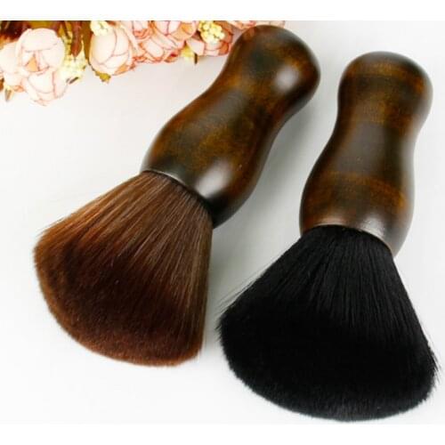 Professional Soft Black Neck Face Duster Brushes Barber Hair Clean Hairbrush Salon Cutting Hairdressing Styling Makeup To