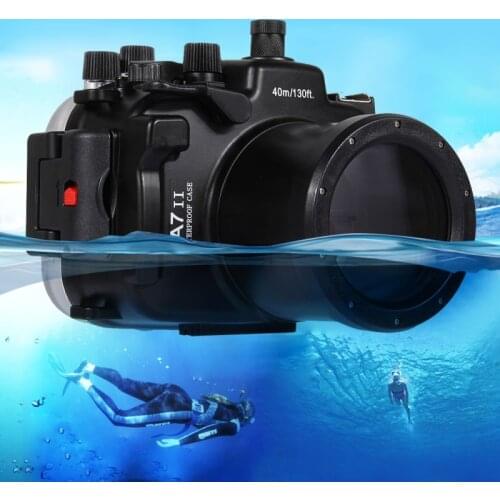 PULUZ 40m Underwater Depth Diving Case Waterproof Camera Housing for Sony A7 II / A7R II / A7S II (FE 28-70mm f/3.5-5.6 OSS)
