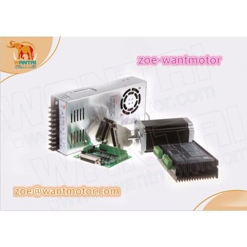 Good CNC!Wantai1 Axis Nema 23 Stepper Motor 57BYGH627 270oz-in&Driver DQ542MA 4.2A 50V 128micro &power supply 200W