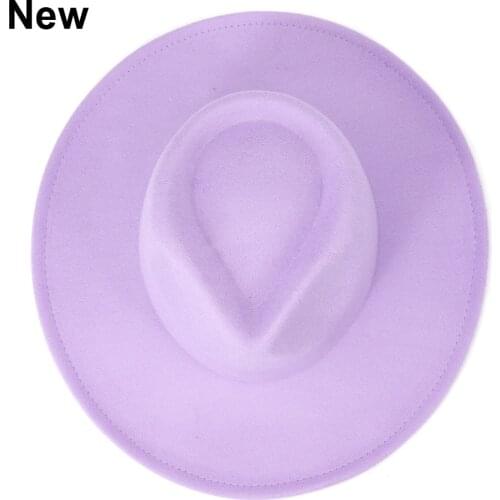 Women Men Caps New Fashion Woolen Jazz Panama Autumn Winter British Classic Red Black White Fedora Hat with Wide Brim