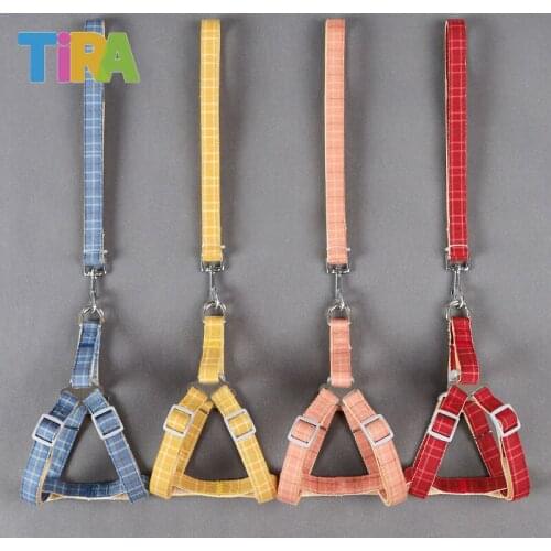 Dog Pet Puppy Cat Adjustable Harness with Lead Leash Toys Leash Chain Collars Interactive Toy Dog Supplies Dog Harness