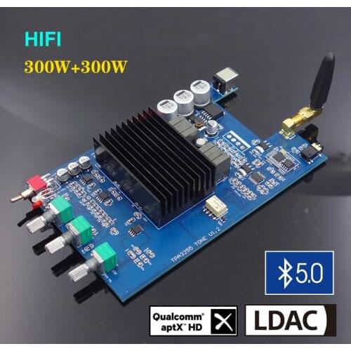 NEW TPA3255 Audiophile HIFI Bluetooth 5.0 High Power Amplifier Board Digital Amplifier 300W+300W QCC5125