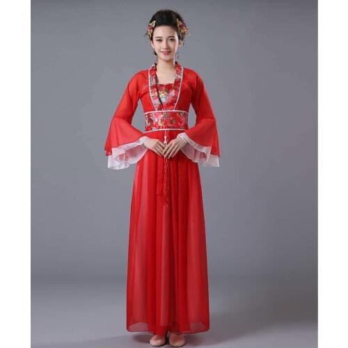 Vintage Chinese Woman Traditional Long Dress Hanfu Style Fairy Costume Festival Clothing Red Hanfu Women Ming Cosplay Outfits