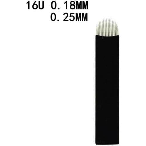 0.15MM 3D Microblading lamina Agulhas Tebori Nano Blades 18U/16U/14F Pins Tattoo Microblade Needle For Eyebrow Mciroblading Pen