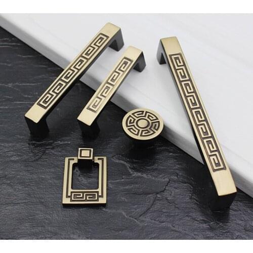1pcs Antique Art Bronze Furniture Handle Kitchen Cabinets Sliding Door Knobs Drawer Wardrobe Cupboard Dresser Pull Handle