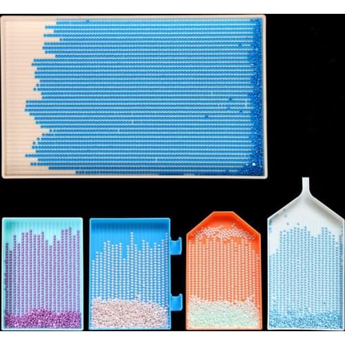 1pcs Point drill Plate Plastic sticking drill Plate DIY diamond painting large capacity square sticking drill box tool Supplies