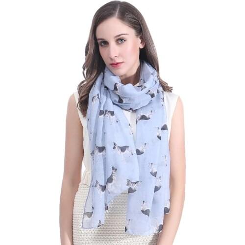 10pcs/lot German Shepherd Dog Printed Scarf Shawl Wrap Soft Lightweight Large Size
