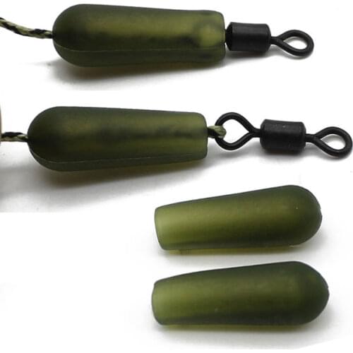 100PCS Carp Fishing Accessories Rubber Buffer Beads AFloat Setup Helicopter Chod Rig Bead for Lead Core Carp Fishing Tackle Tool