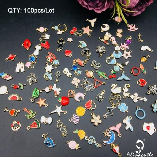 100pc Charms Pendant Mixed Metal Zinc Alloy Charms for Diy Jewelry Necklace Bracelet Making Handmade Craft