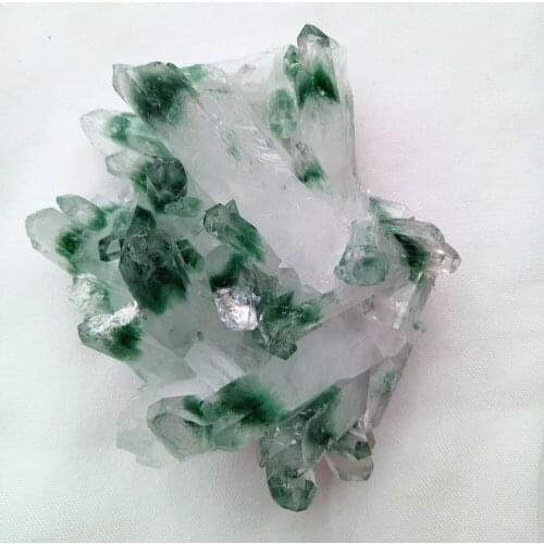 129g beautiful specter quartz crystal cluster natural green ghost crystal Stone cluster reiki healing