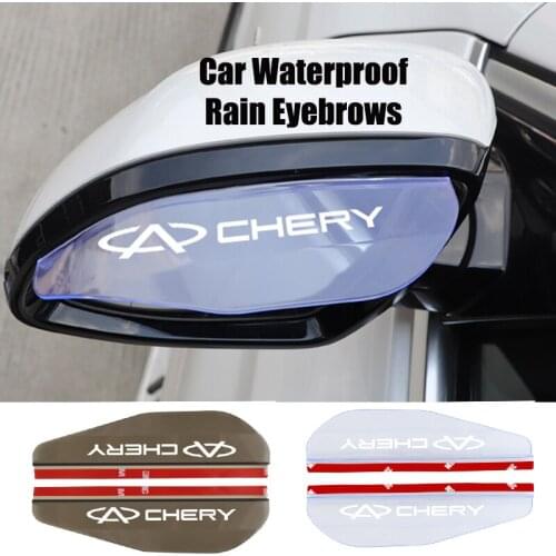 2Pcs Car Waterproof Rain Cover Eyebrow Rear View Mirror Rain Shield Protector For Chery Fulwin QQ Tiggo 3 5 T11 A1 A3 A5 Amulet