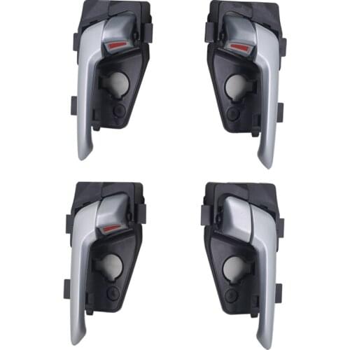 4PCS INSIDE INTERIOR DOOR HANDLE FOR KIA Picanto 2011-C Front RH; LH R:Silver FR:82620-1Y010CR FL:82610-1Y010CR RR:83620-1Y010C