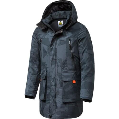 8XL Men Winter New Long Casual Camouflage Hood Jacket Parkas Coat Men Outdoor Fashion Warm Thick Pockets Parkas Trench Men