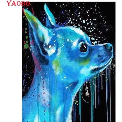 New 5d diy diamond Painting Chihuahua dog pet picture diamond mosaic rhinestone embroidery full square/round drill cross-stitch
