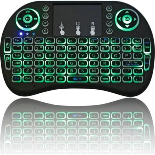 I8 Backlight Mini Wireless Keyboard 2.4GHz with Touchpad Keyboard Mouse for Raspberry Pi 3 RPI 2 Mini PC Smart TV Android TV Box
