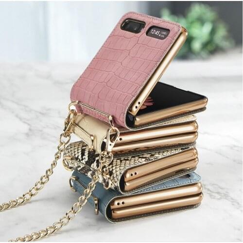 For Samsung Galaxy Z flip mobile phone case zflip ultra thin protective cover f7000 Beauty Bag