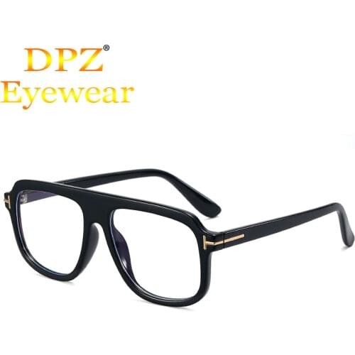 DPZ 2021 Luxury Fashion RONAN Shied Style Anti Blue Ray Tom Glasses Frames Vintage Men Women Computer Optical Glasses Eyewear