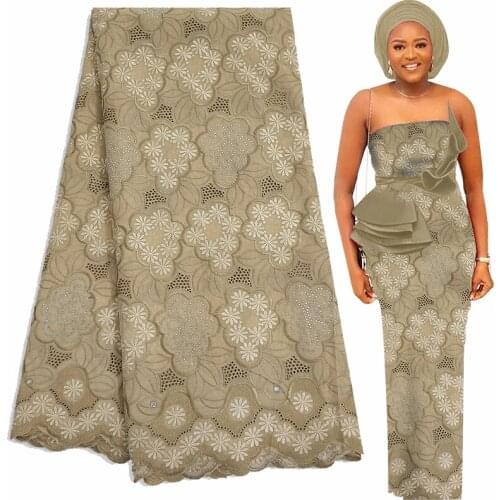 Fabricbob Swiss Voile Lace In Switzerland Dubai 2021 Latest Party Embroidery African Lace Fabric 2.5 Yards