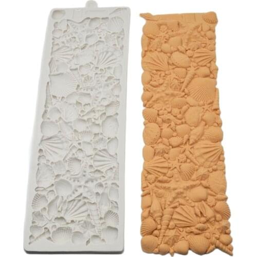 Sugar Shells Mould DIY Wedding Birthday Cake Mold Fondant Molds Silicone Molds For 3D Crafts Cake Decorating Tools K193