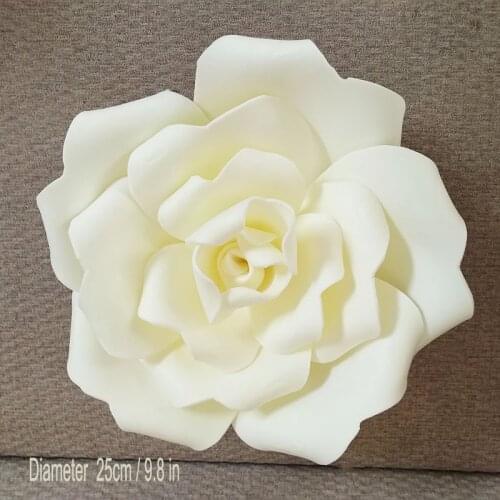 25CM Artificial Foam Flower Roses Flowers Wall Background Decorations Homes Weddings Custom DIY Flower Window Background Layout