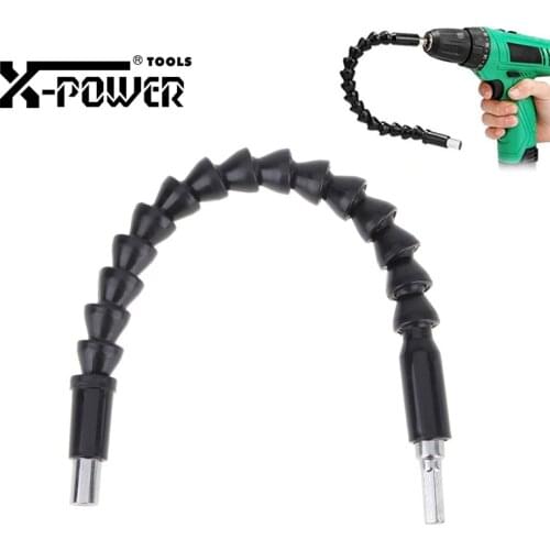 X-power 295mm Electronic Drill Cardan Shafts Electric Screwdriver Bit Holder Flexible Shaft Connect Link Extension Rod Soft Hose